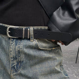 [PREMIUM] Double buckle leather belt