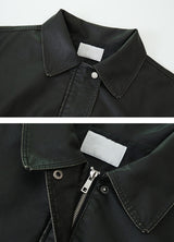 #LV Vintage Black Leather Jacket 