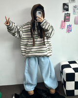 ボスサイズフリーススナップロングパンツ 🧸🩵🤍6カラー