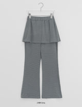Sashio Stripe Layered Skirt Pants