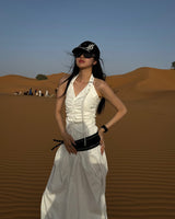 Belt drapping dress