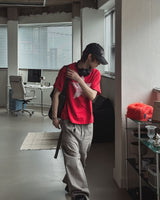グレイン スタッド ウォッシュ ワイド デニム パンツ