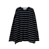 sheer striped long sleeve
