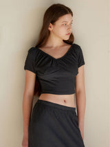 LINDA ROSE T-SHIRT / CHARCOAL