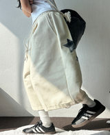 スター- パッチバルーンバミューダ🤍🖤🤎3COLOR