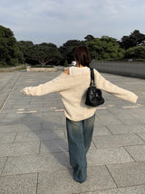 Thyssen ウォッシングデニムワイドパンツ