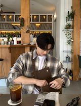 Stove Square Shaped Leather Crossbody Bag