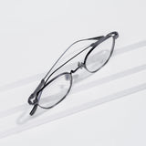 Knouun Round titanium glasses CODE. 102. B Navy