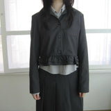 Frill Trim Cropped Jacket