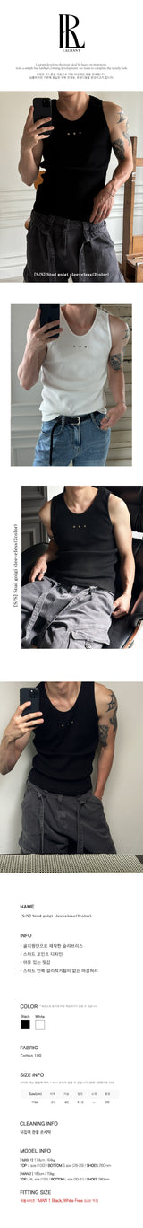 [S/S] Stud golgi sleeveless(2color)