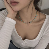 Vintage Mosaic Beads Necklace
