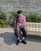 べズロ S/S ピグメントチェックシャツ