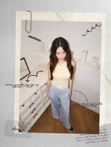 Lemon spandex cap zip-up sleeveless T-shirt