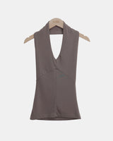 Cherom Slim-Fit Halter Neck Sleeveless Top