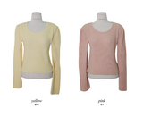 Basic U-neck Rib Puff Knit (5color)