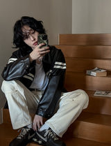 Babel Patch Leather Jacket