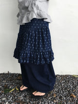 Lily Dot Unbalanced Denim Skirt (2c)