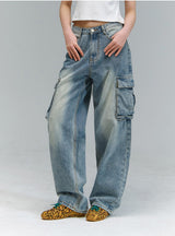 BTB : BLANK POCKET CARGO JEANS [BLUE CORE]
