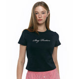 ステイポジティブTシャツ Black