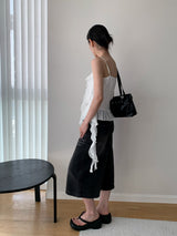 frill cancan sleeveless blouse top