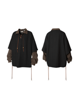 RELABEL Spatial Relations (Continued) Textured ニットロープノットフェイクツーピースセーターポロ