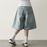 Meli Pintuck Denim Bermuda Shorts [Short & Long Selection*]