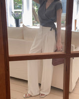 【MADE】Pintuck wide slacks