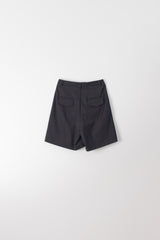 Boy wool half pants (Black)