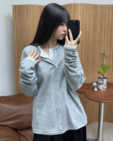 Para Soft Henley Neck Long Sleeve Tee