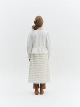 Square Frill Blouse (White)