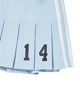 PLEATS WRAP SKIRT (DENIM)
