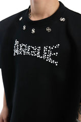 パールロゴパッディドショルダーTシャツ