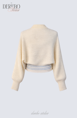 Vanilla Stripe Bolero Top Set