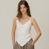 LACE WAVE SLEEVELESS / WHITE