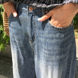 Hedish Summer Wide Denim Pants Jeans 1 Color