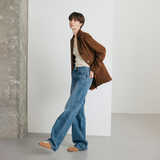 Washed Blue Wide Jean - YW392