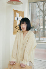 Stripe blouse / Yellow Beige