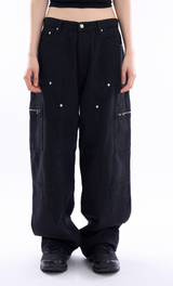 Wickham vintage washed denim pants