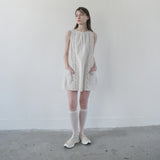 Cream Ruffle Mini Dress