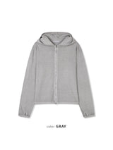 ベニスピグメントクロップドジップフーディ