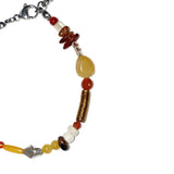 karen silver brown gemstone bracelet 