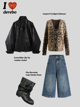 Mohair Leopard Cardigan Knitwear