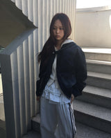 デミンフードジャケット