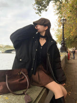 [BELLIDE MADE] Metallic charm V-neck cardigan with tie