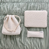 Clam flat pencilcase _ Soft cream