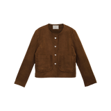 FRILL POCKET SUEDE JACKET (2 COLORS)