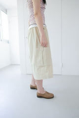 ナイロンボタンボケっとバミューダパンツ(3colors)