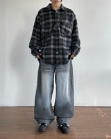 Gray Washing Denim Pants