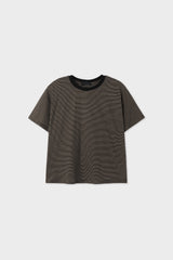 Marvin Crop Stripe Short Sleeve T-Shirt 3C