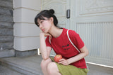アップルTシャツ - レッド